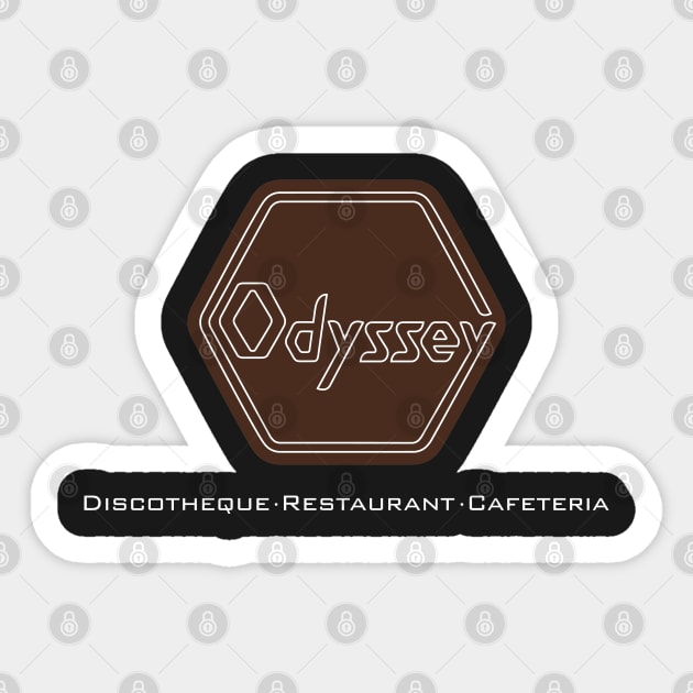 Odyssey Discotheque - Restaurant - Cafeteria Sticker by huckblade